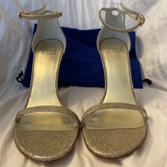 STUART WEITZMAN NUDISTSONG SPARKLE SANDALS - Picture 2 of 4